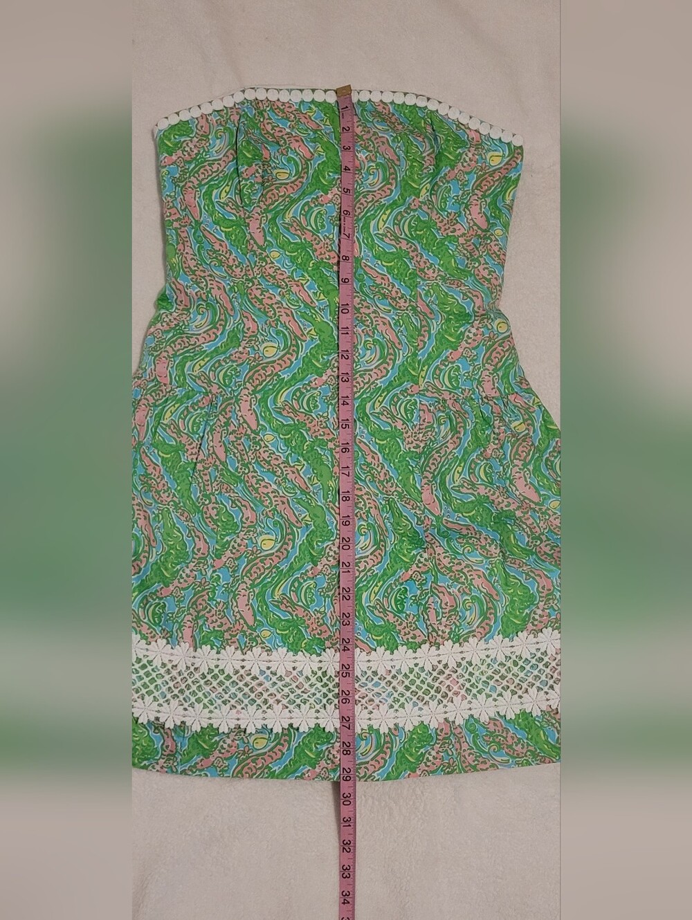 Lilly Pulitzer Jordan Strapless Chomp Chomp Dress Size 6 - Picture 11 of 14